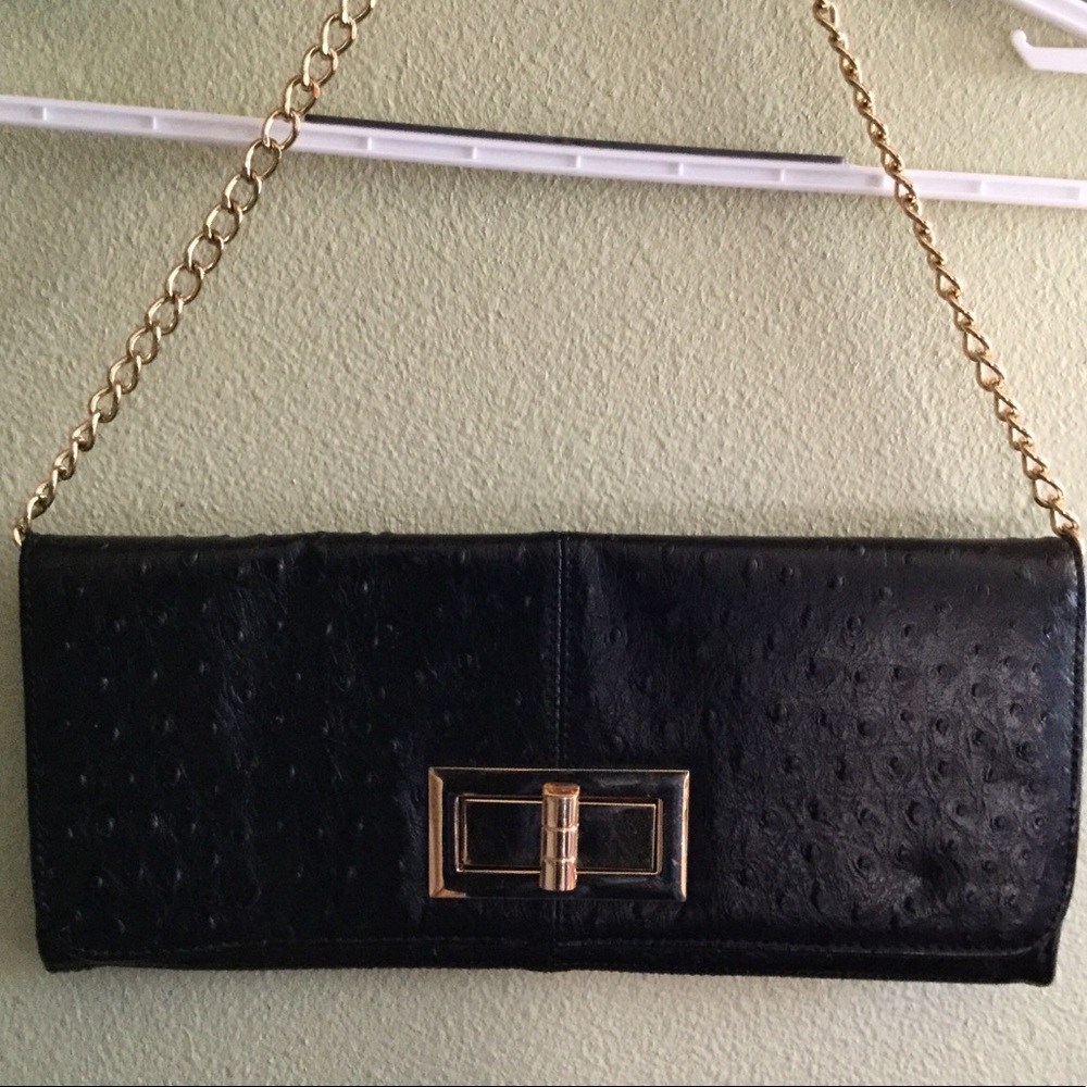 Black and gold elegant clutch